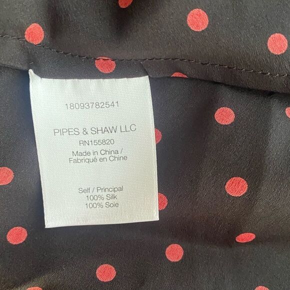 Veronica Beard Mini Dress Size 4 Linley Black And Red Polka Dot Long Sleeve Silk - Picture 7 of 14
